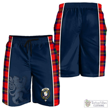 Ruthven Tartan Men's Shorts with Family Crest and Lion Rampant Vibes Sport Style - Tartan Vibes Clothing