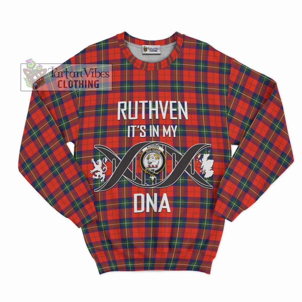 Ruthven Tartan Sweatshirt with Family Crest DNA In Me Style - Tartan Vibes Clothing