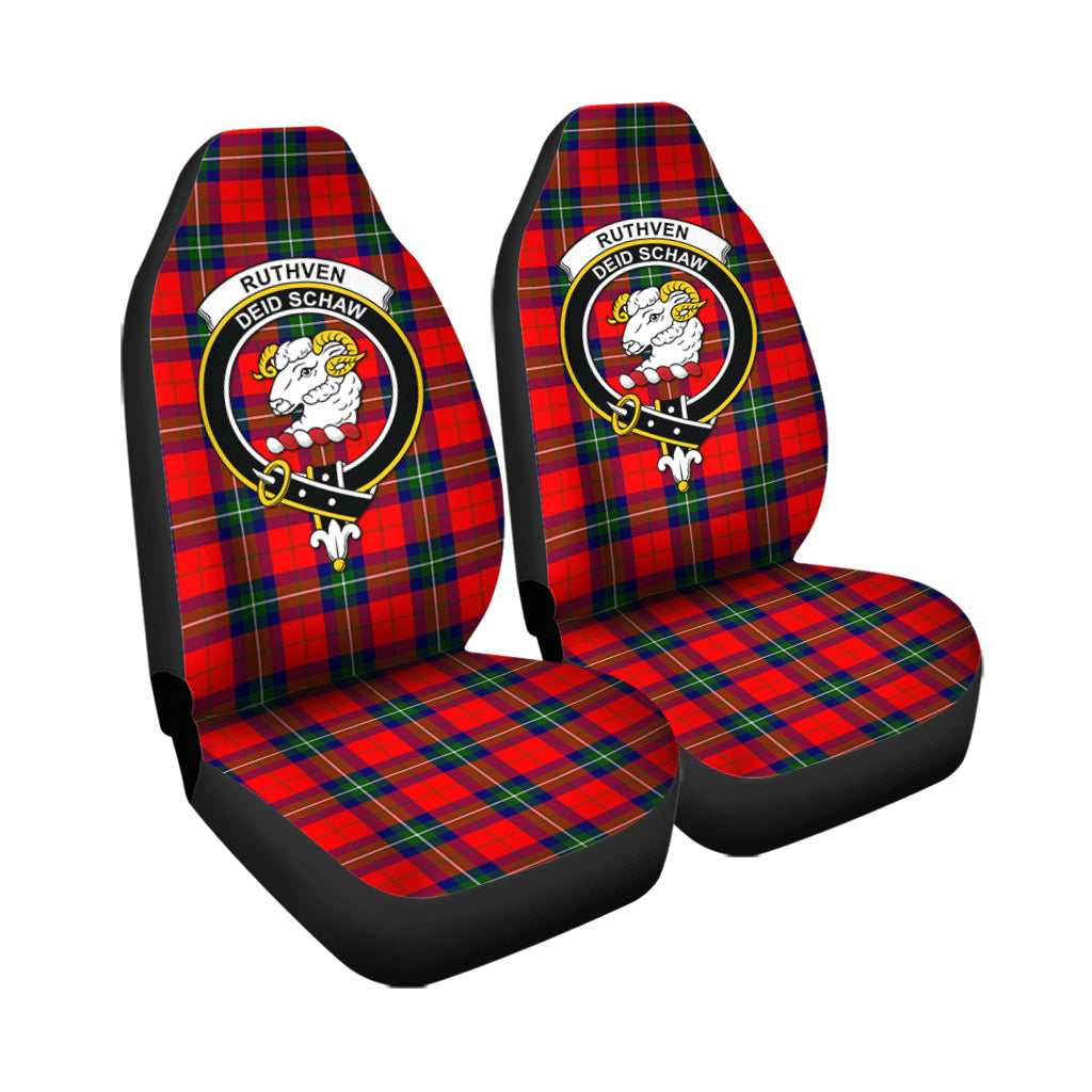 Ruthven Tartan Car Seat Cover with Family Crest - Tartan Vibes Clothing