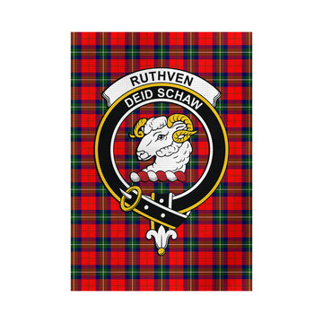 Ruthven Tartan Flag with Family Crest - Tartan Vibes Clothing