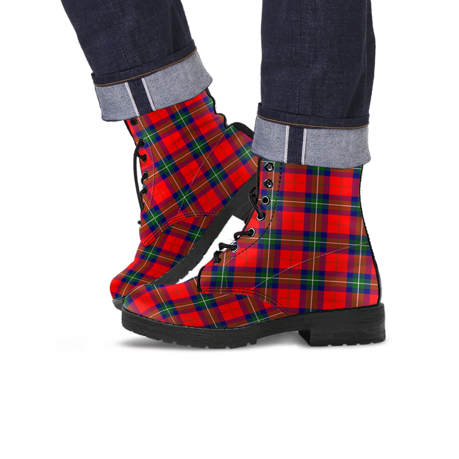 Ruthven Tartan Leather Boots - Tartan Vibes Clothing