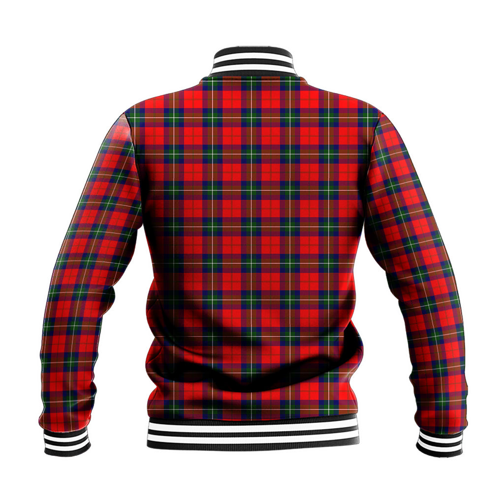 Ruthven Tartan Baseball Jacket with Family Crest - Tartan Vibes Clothing