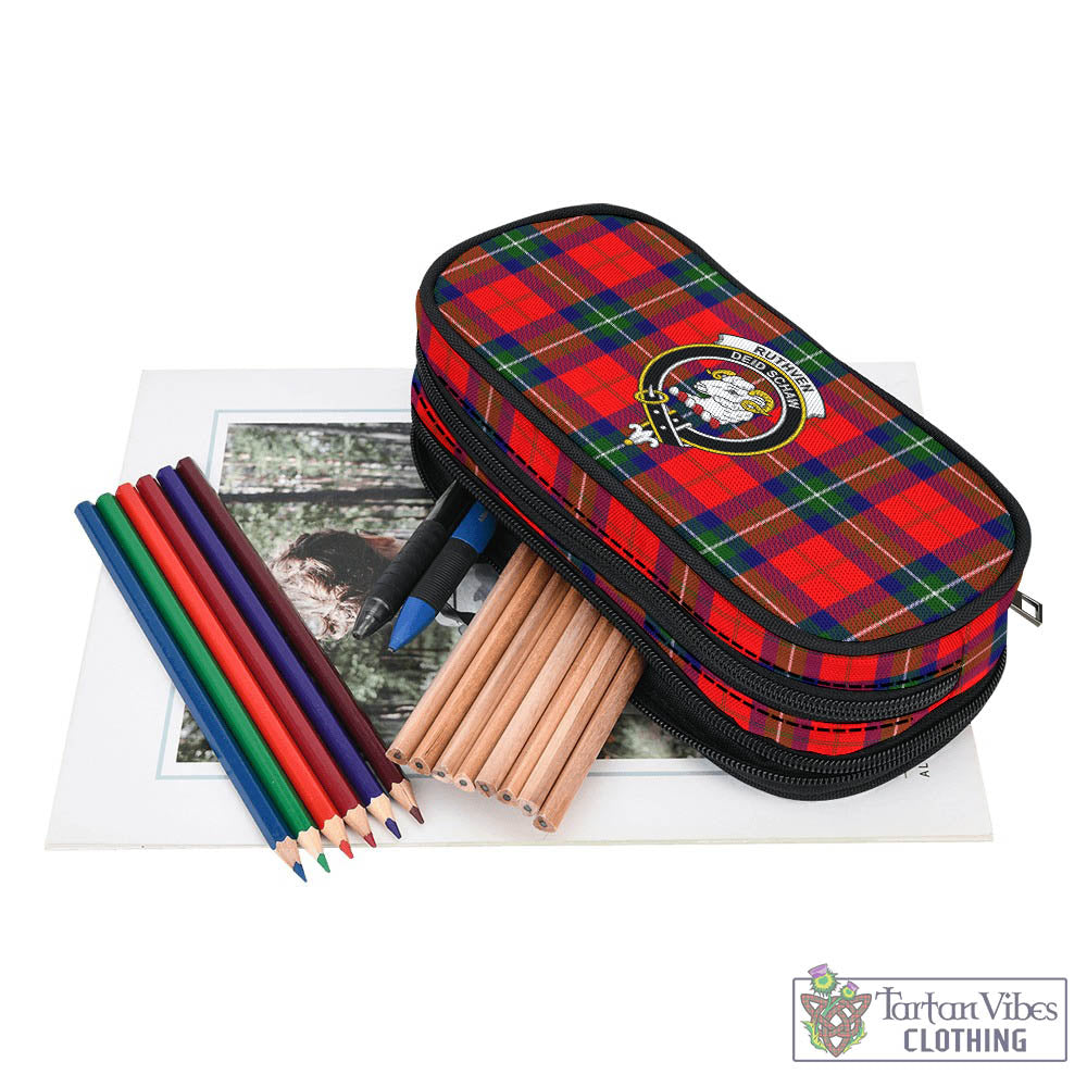 Ruthven Tartan Pen and Pencil Case with Family Crest - Tartan Vibes Clothing