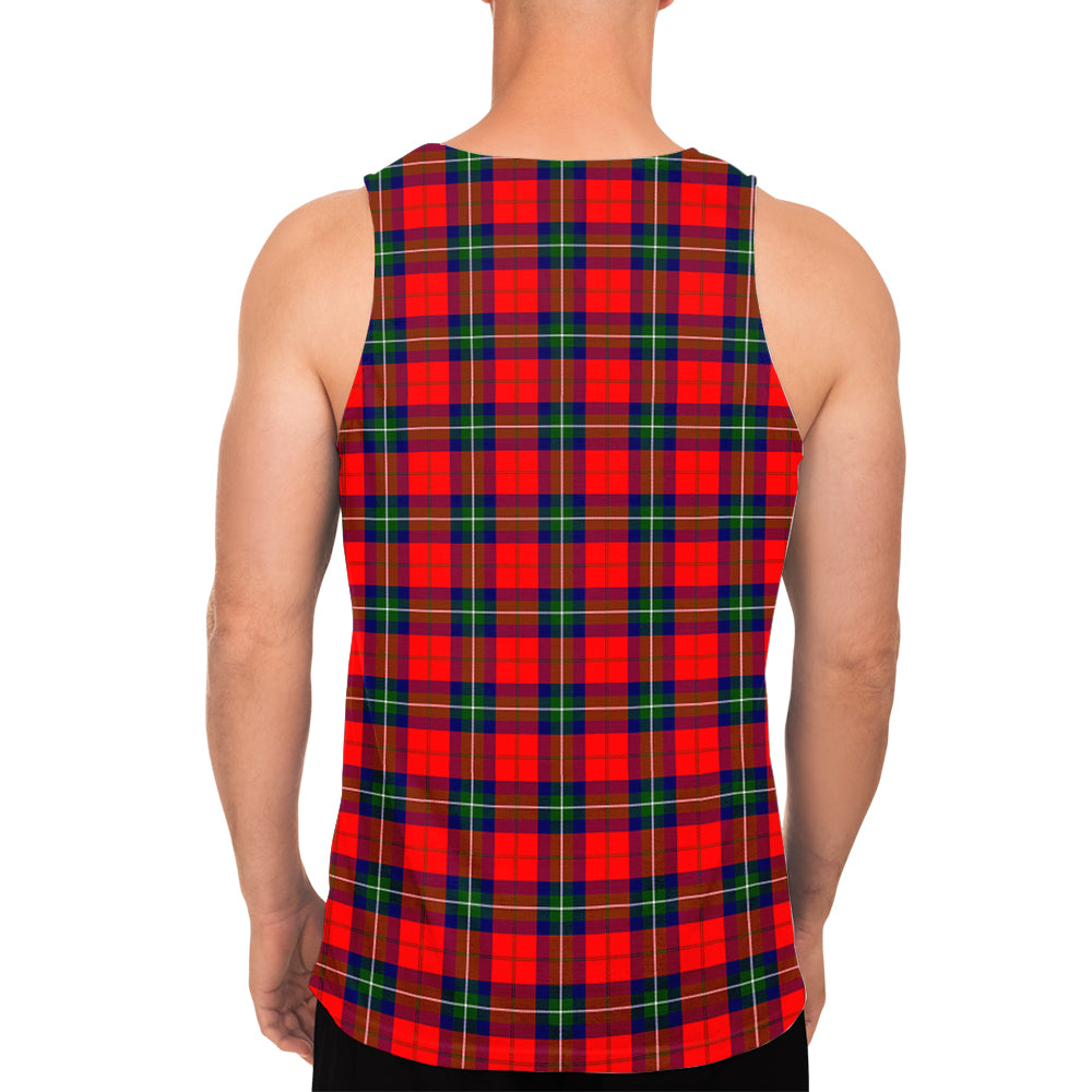 Ruthven Tartan Mens Tank Top with Family Crest - Tartan Vibes Clothing