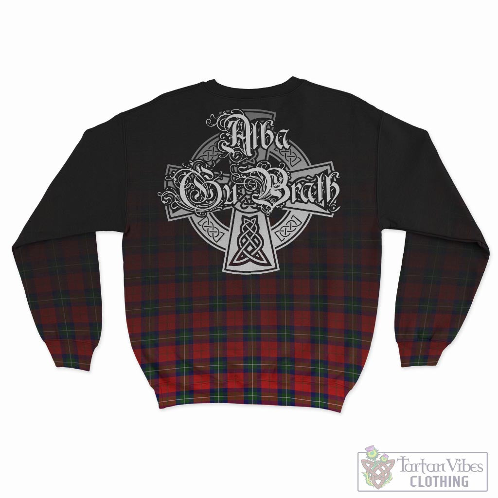 Tartan Vibes Clothing Ruthven Modern Tartan Sweatshirt Featuring Alba Gu Brath Family Crest Celtic Inspired