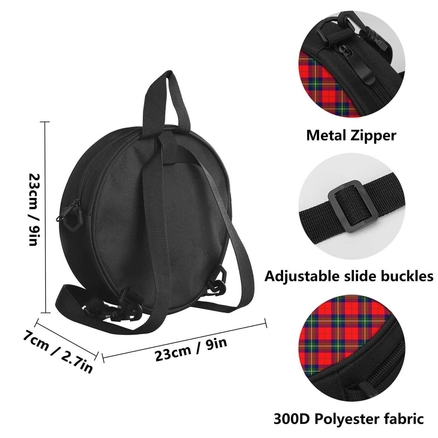 Ruthven Tartan Round Satchel Bags - Tartan Vibes Clothing