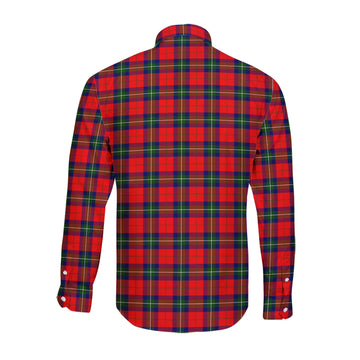 Ruthven Tartan Long Sleeve Button Up Shirt with Family Crest - Tartan Vibes Clothing
