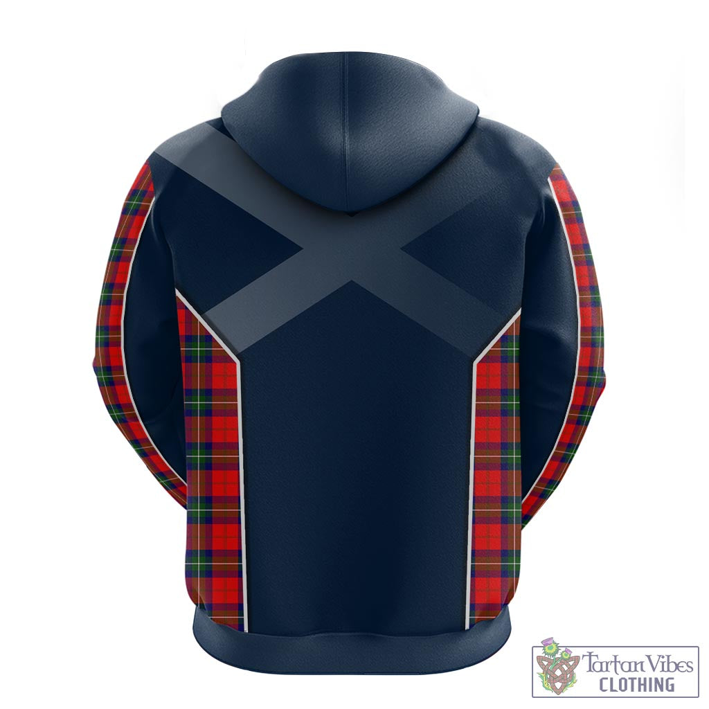 Ruthven Tartan Hoodie with Family Crest and Scottish Thistle Vibes Sport Style - Tartan Vibes Clothing