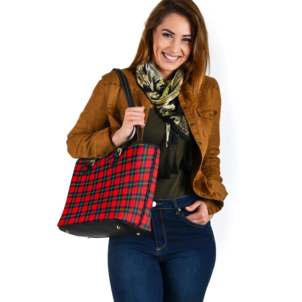 Ruthven Tartan Leather Tote Bag - Tartan Vibes Clothing