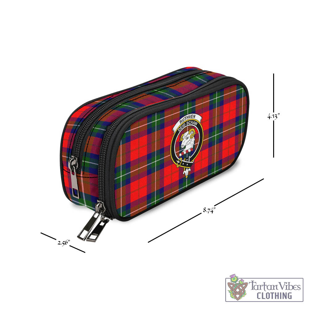 Ruthven Tartan Pen and Pencil Case with Family Crest - Tartan Vibes Clothing