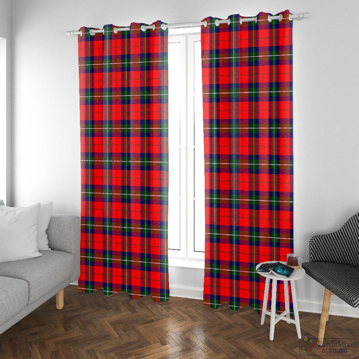 Ruthven Modern Tartan Window Curtain