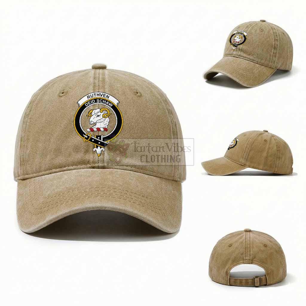 Ruthven Scottish Clan Crest Washed Baseball Cap