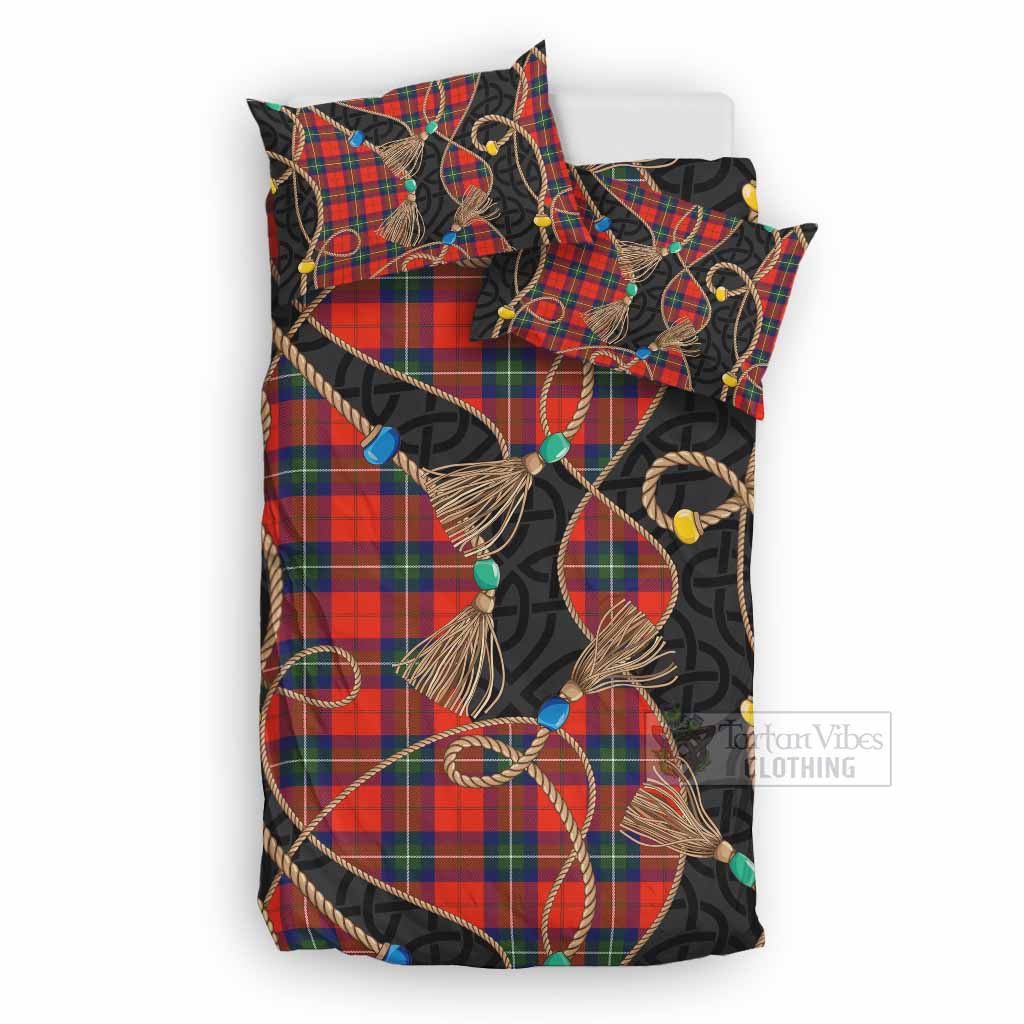 Ruthven Scottish Tartan Twisted Ropes Stylized Bedding Set UK Bedding Set UK Double 79*79 inch - Tartan Vibes Clothing