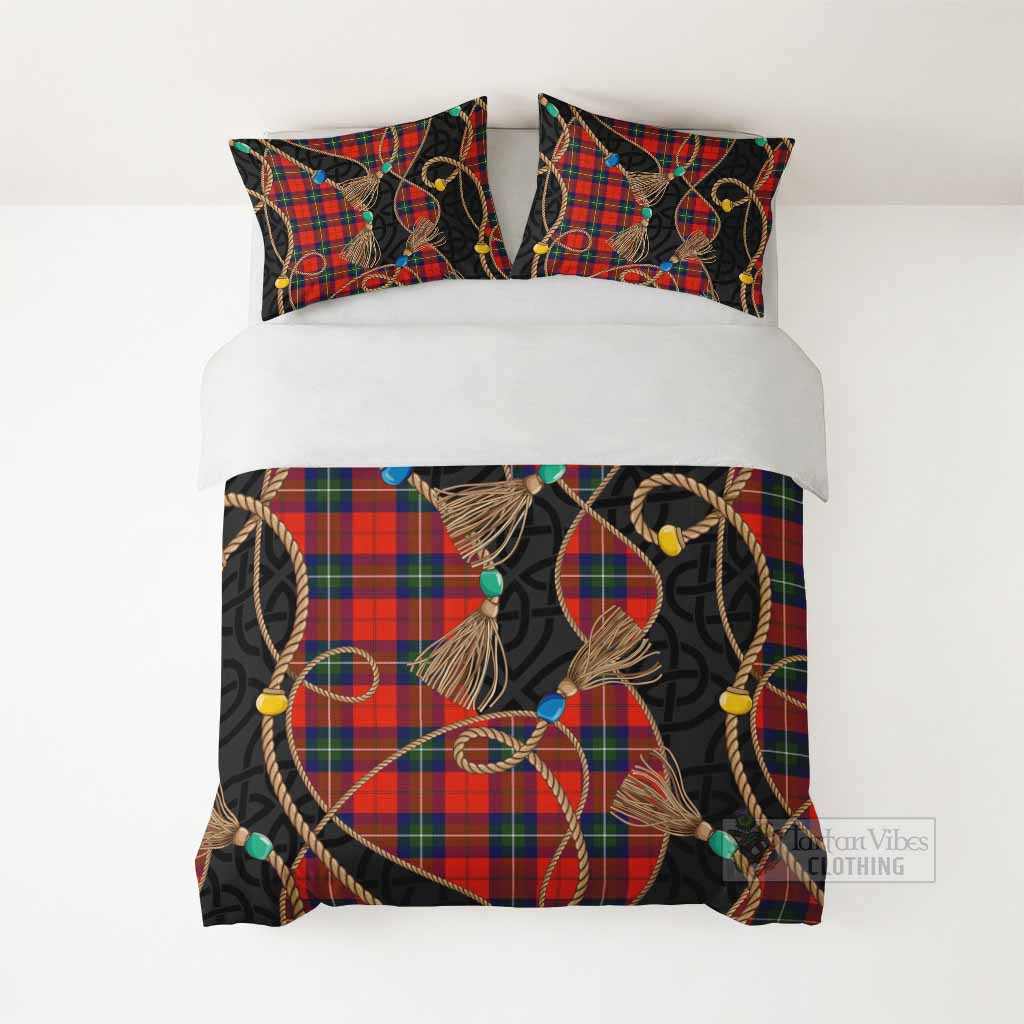 Ruthven Scottish Tartan Twisted Ropes Stylized Bedding Set - Tartan Vibes Clothing