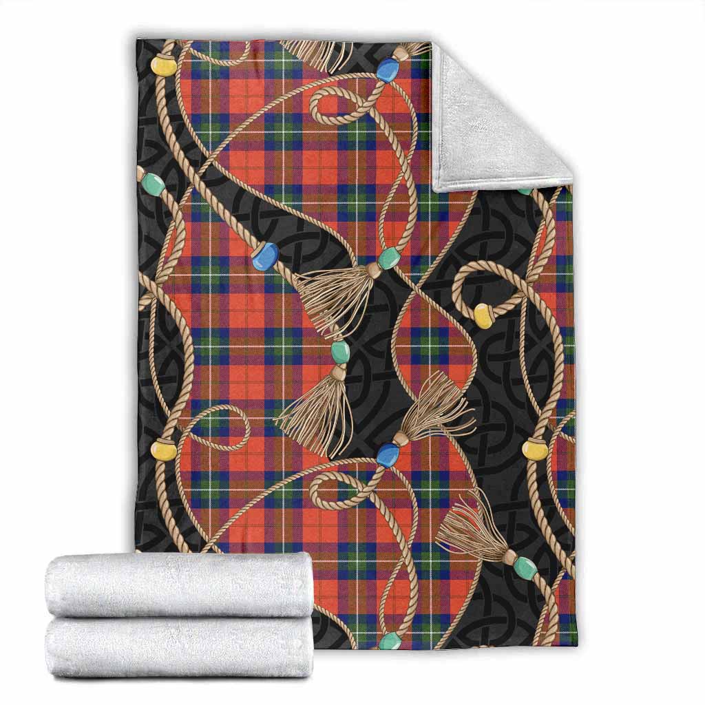 Ruthven Scottish Tartan Twisted Ropes Stylized Blanket X-Large 59 x 79 inches 150 x 200 cm - Tartan Vibes Clothing