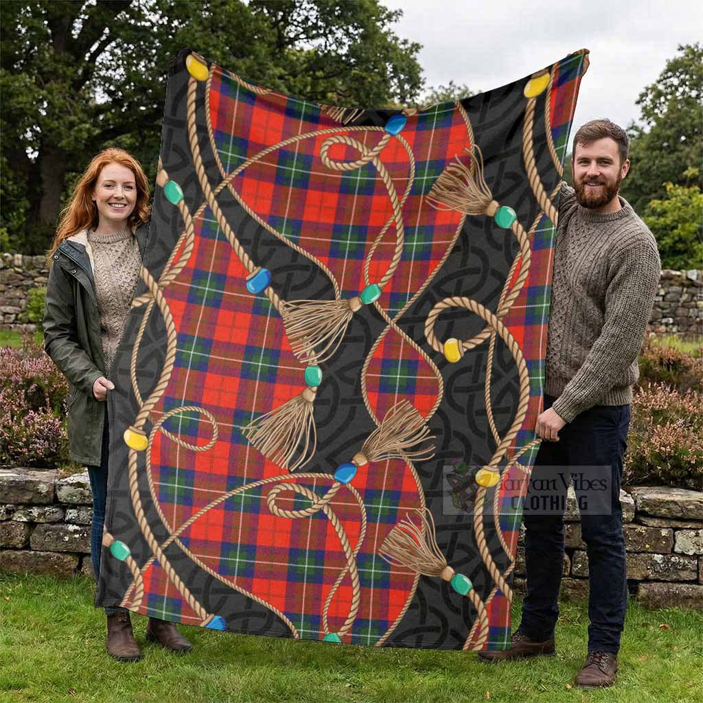 Ruthven Scottish Tartan Twisted Ropes Stylized Blanket - Tartan Vibes Clothing