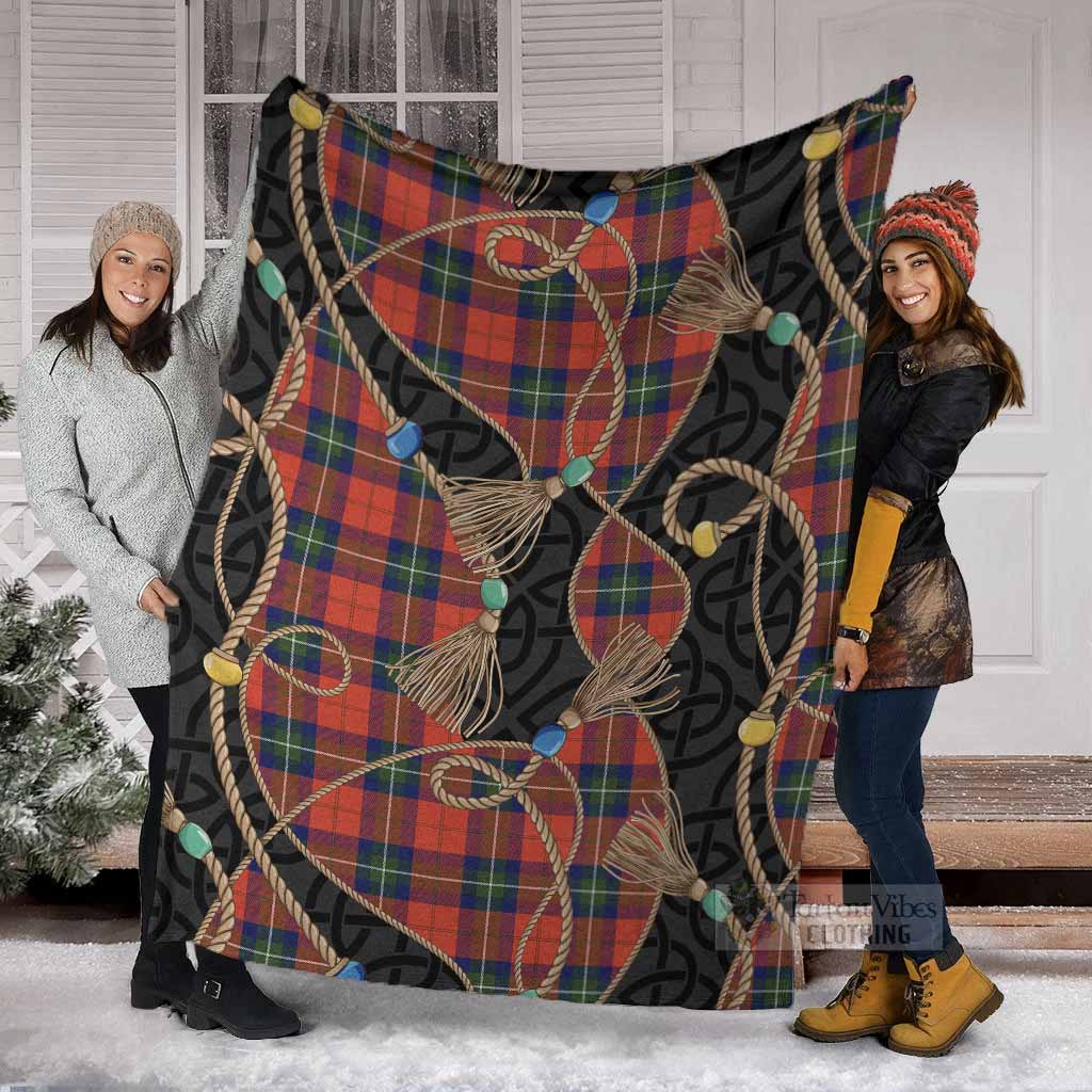 Ruthven Scottish Tartan Twisted Ropes Stylized Blanket - Tartan Vibes Clothing