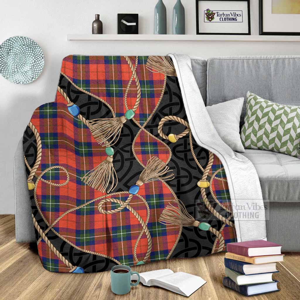 Ruthven Scottish Tartan Twisted Ropes Stylized Blanket - Tartan Vibes Clothing