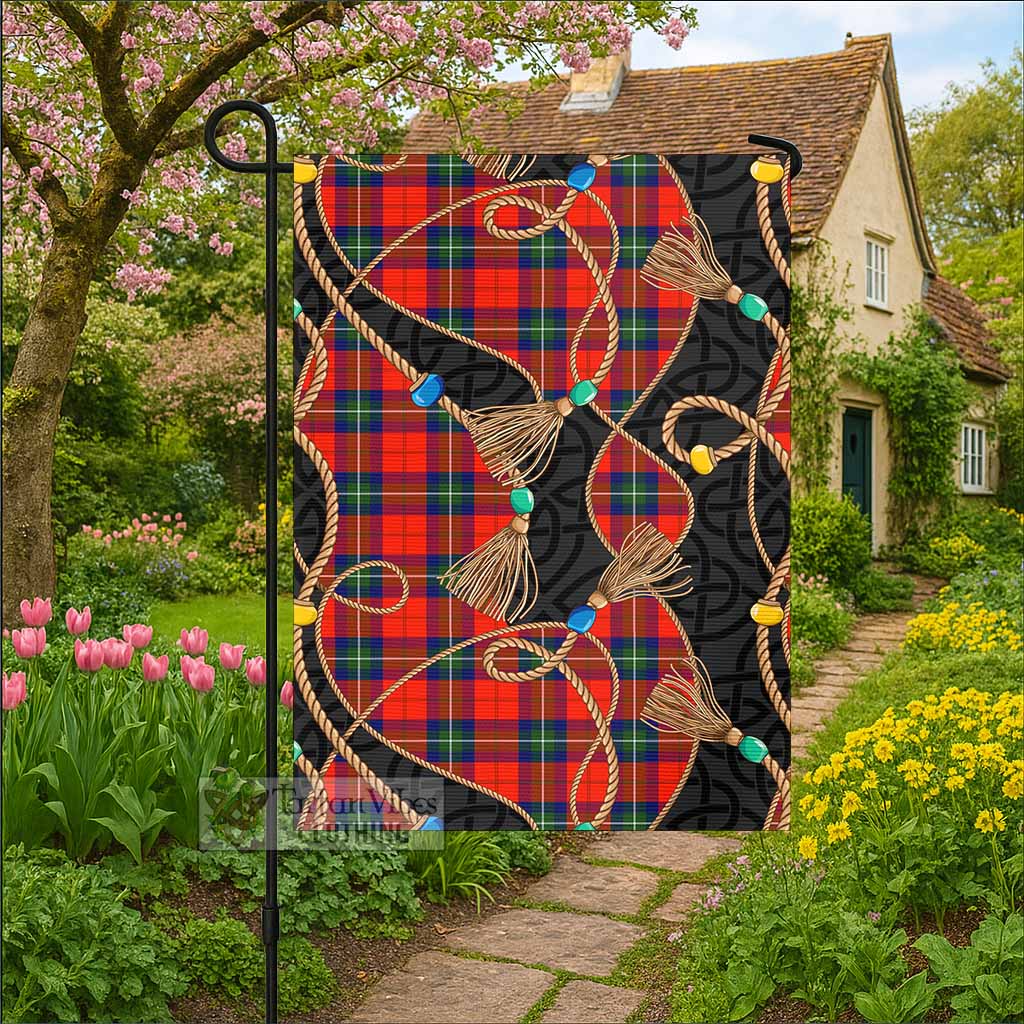 Ruthven Scottish Tartan Twisted Ropes Stylized Garden Flag - Tartan Vibes Clothing