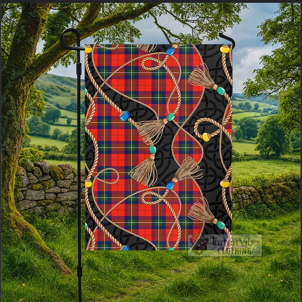 Ruthven Scottish Tartan Twisted Ropes Stylized Garden Flag - Tartan Vibes Clothing