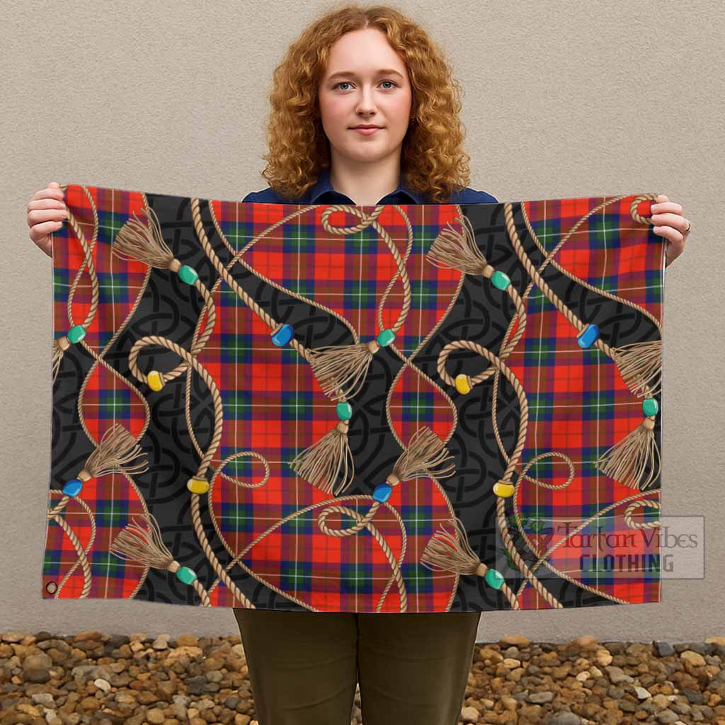Ruthven Scottish Tartan Twisted Ropes Stylized House Flag - Tartan Vibes Clothing