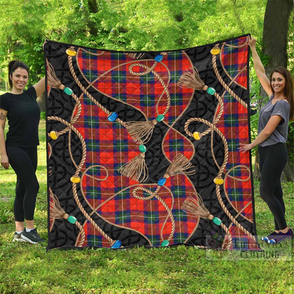 Ruthven Scottish Tartan Twisted Ropes Stylized Premium Quilt - Tartan Vibes Clothing