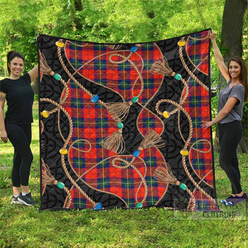 Ruthven Scottish Tartan Twisted Ropes Stylized Premium Quilt - Tartan Vibes Clothing