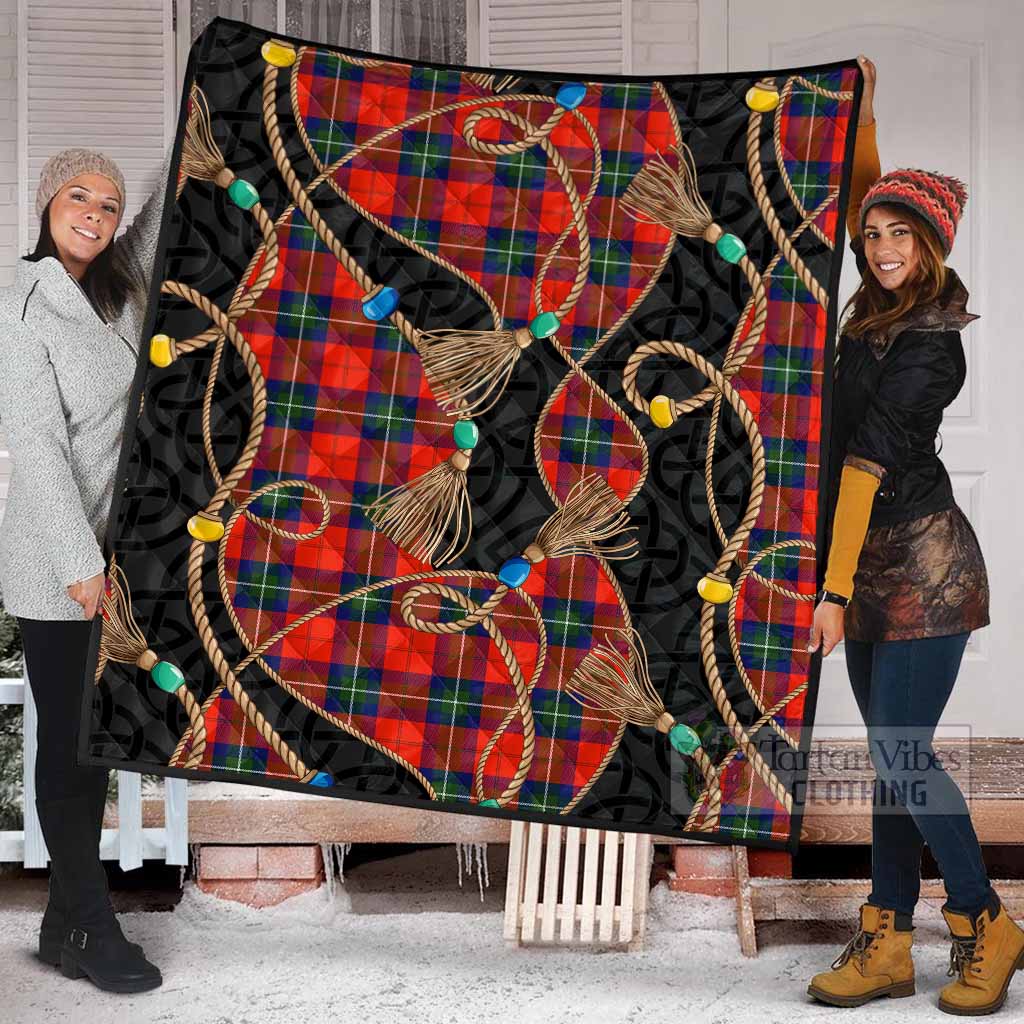 Ruthven Scottish Tartan Twisted Ropes Stylized Premium Quilt - Tartan Vibes Clothing