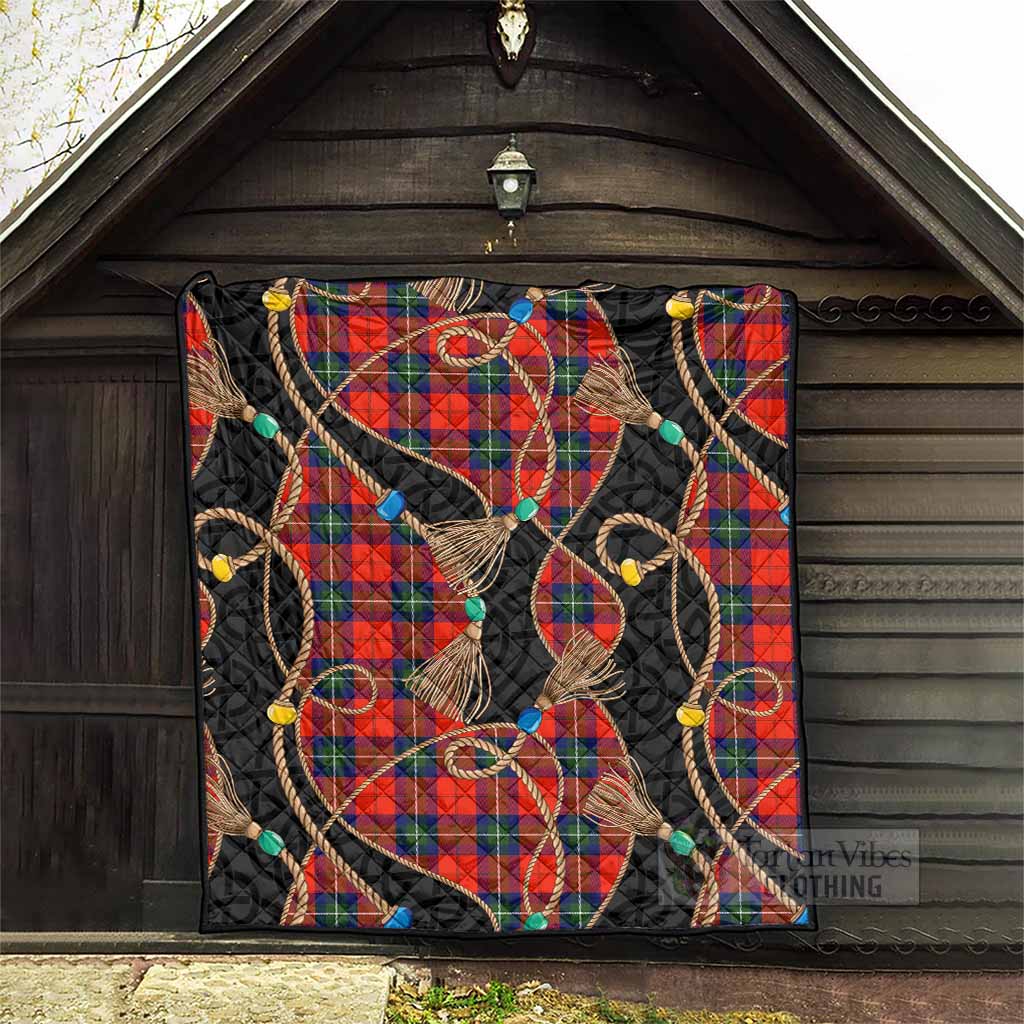 Ruthven Scottish Tartan Twisted Ropes Stylized Premium Quilt - Tartan Vibes Clothing