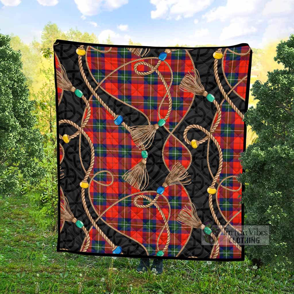 Ruthven Scottish Tartan Twisted Ropes Stylized Premium Quilt - Tartan Vibes Clothing