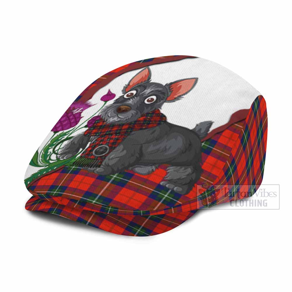Ruthven Scottish Terrier Tartan Flat Cap, Jeff Cap Thistle Heritage Art - Tartan Vibes Clothing