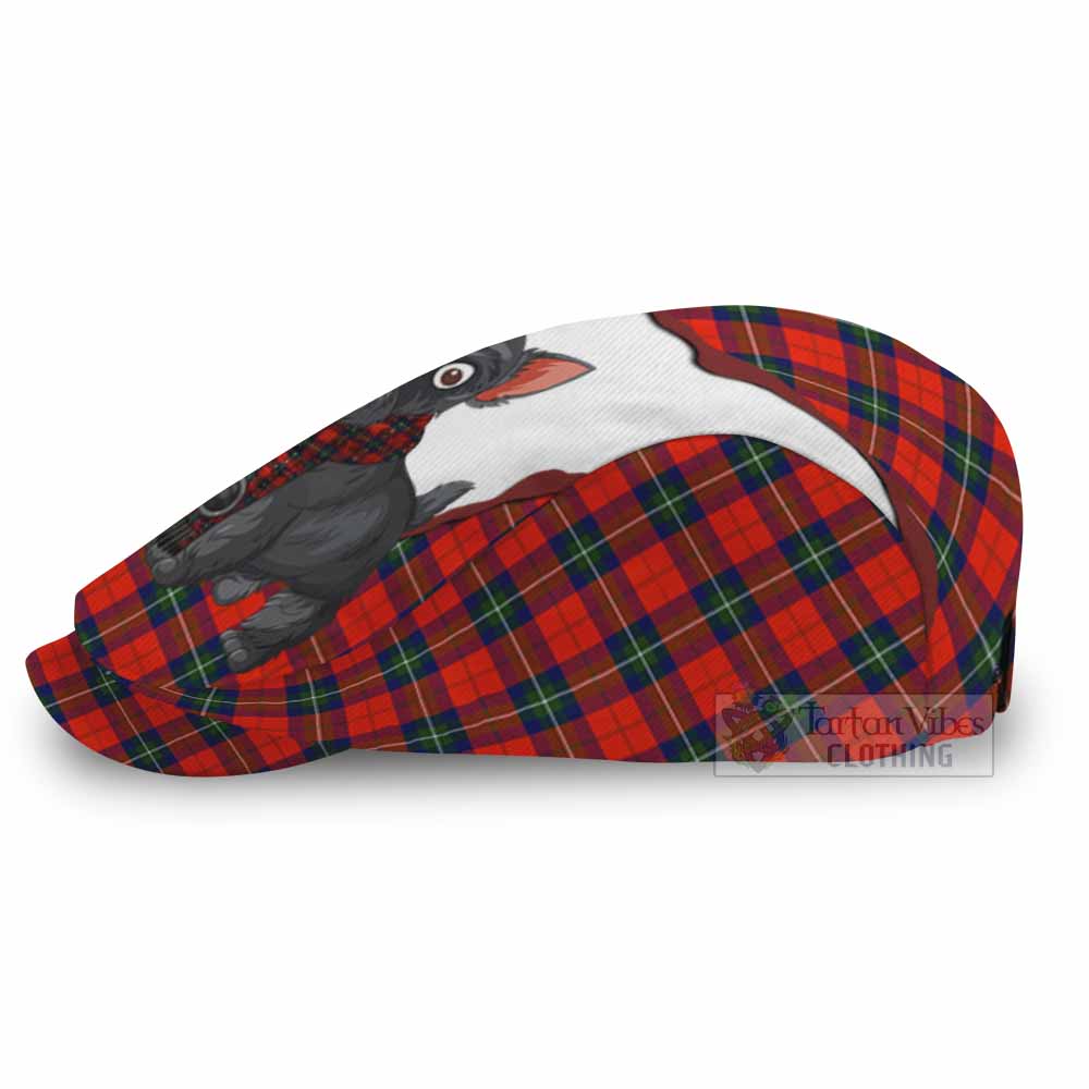 Ruthven Scottish Terrier Tartan Flat Cap, Jeff Cap Thistle Heritage Art - Tartan Vibes Clothing