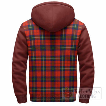 Ruthven Tartan Accent Sherpa Hoodie with Family Crest