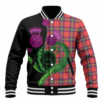 Ruthven Tartan Baseball Jacket Traditional Scottish Thistle