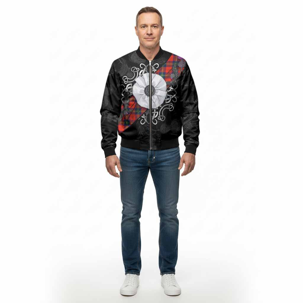 Ruthven Tartan Bomber Jacket Jacobite White Rose - Tartan Vibes Clothing