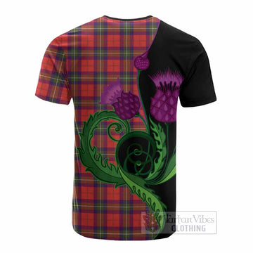 Ruthven Tartan Cotton T-shirt Traditional Scottish Thistle