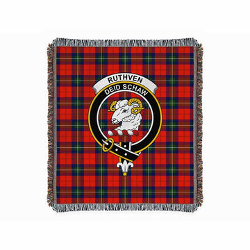Ruthven Tartan Crest Woven Blanket