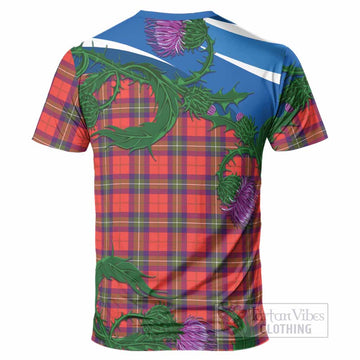 Ruthven Tartan Family Crest T-Shirt Thistle in Minimalism