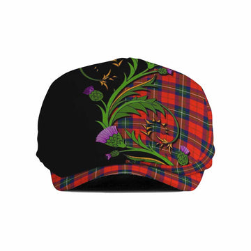 Ruthven Tartan Flat Cap, Jeff Cap Scottish Thistle Pride Heritage Art