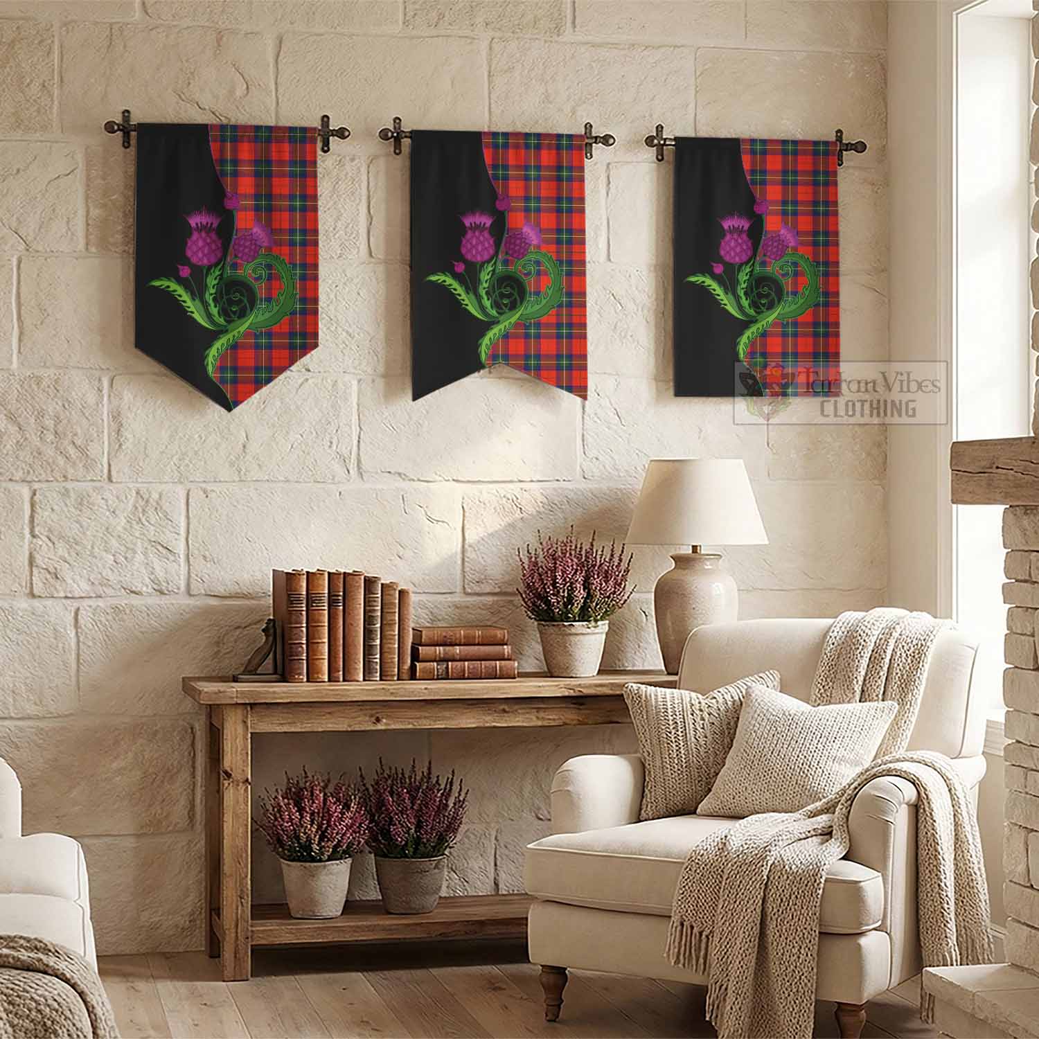 Ruthven Tartan Gonfalon Traditional Scottish Thistle - Tartan Vibes Clothing