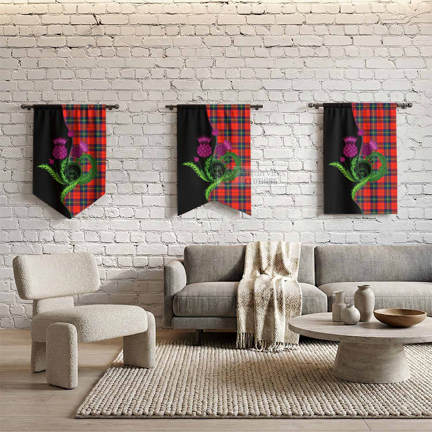 Ruthven Tartan Gonfalon Traditional Scottish Thistle - Tartan Vibes Clothing
