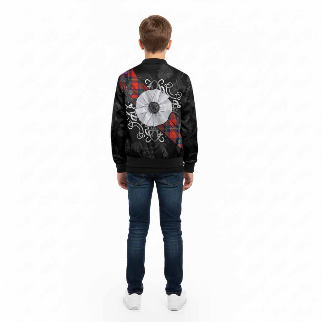 Ruthven Tartan Kid Bomber Jacket Jacobite White Rose - Tartan Vibes Clothing