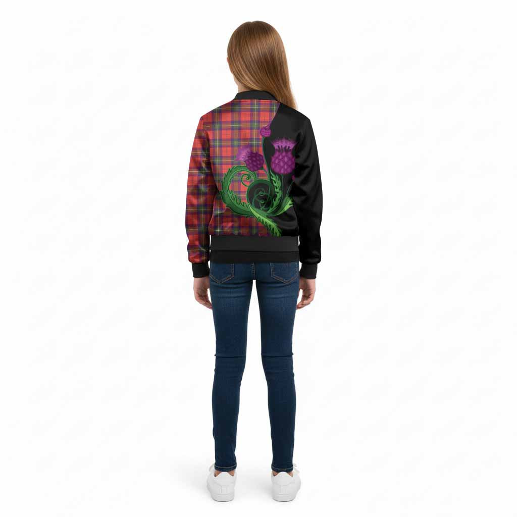 Ruthven Tartan Kid Bomber Jacket Traditional Scottish Thistle - Tartan Vibes Clothing