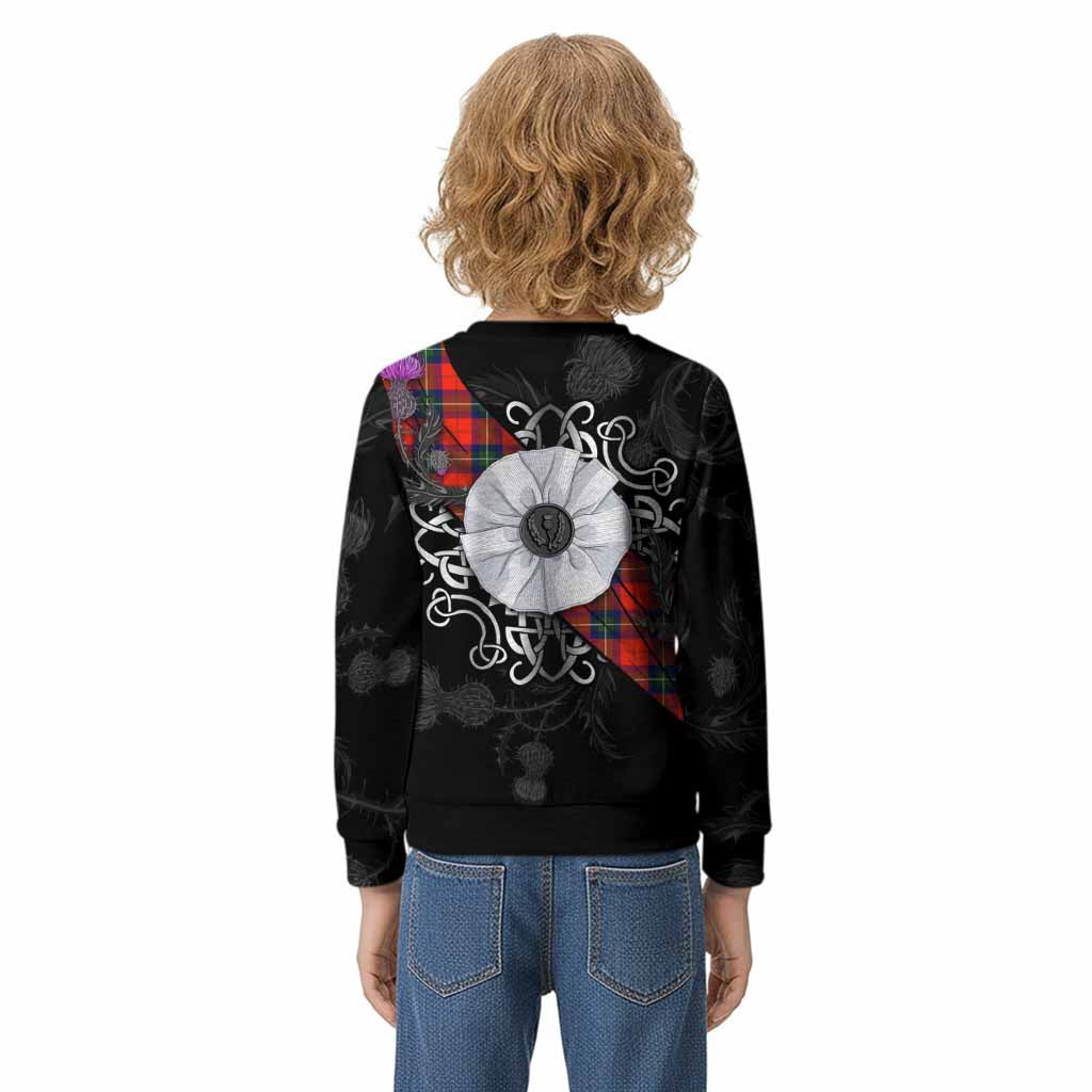 Ruthven Tartan Kid Knitted Sweatshirt Jacobite White Rose - Tartan Vibes Clothing