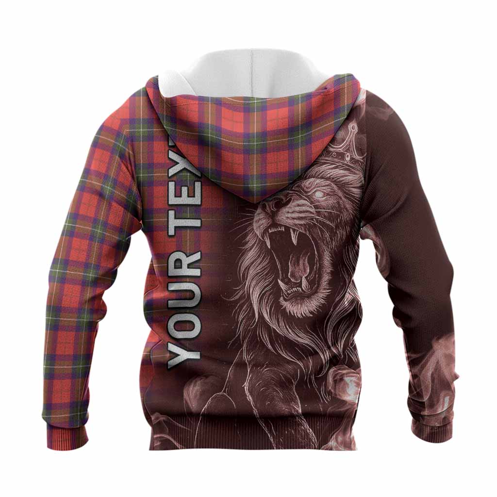 Ruthven Tartan Knitted Hoodie Roaring Lion Heritage