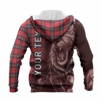 Ruthven Tartan Knitted Hoodie Roaring Lion Heritage