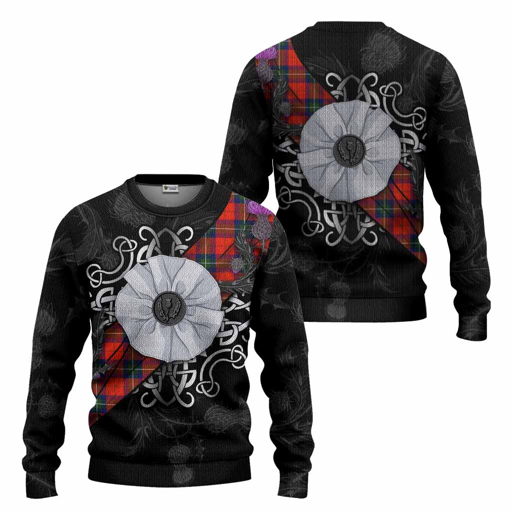 Ruthven Tartan Knitted Sweater Jacobite White Rose - Tartan Vibes Clothing