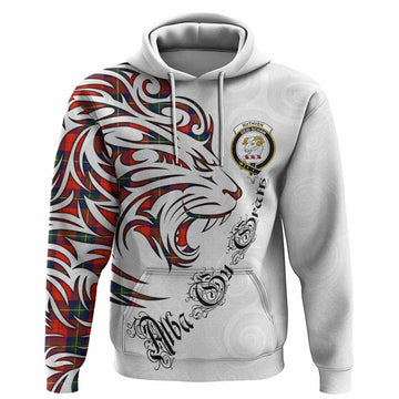 Ruthven Tartan Lion Roar Hoodie Alba Gu Brath with Celtic Motifs