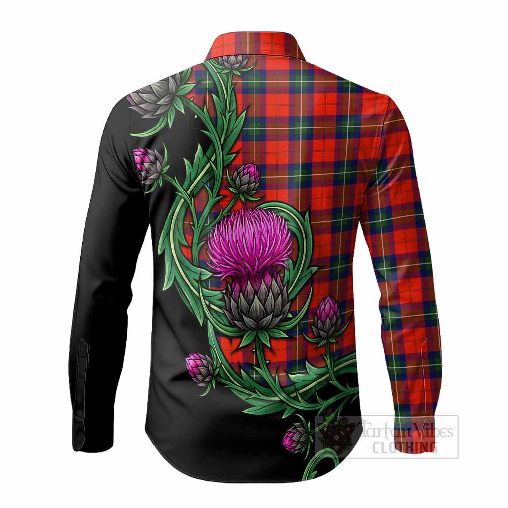 Ruthven Tartan Long Sleeve Button Shirts Resilient Scottish Thistle