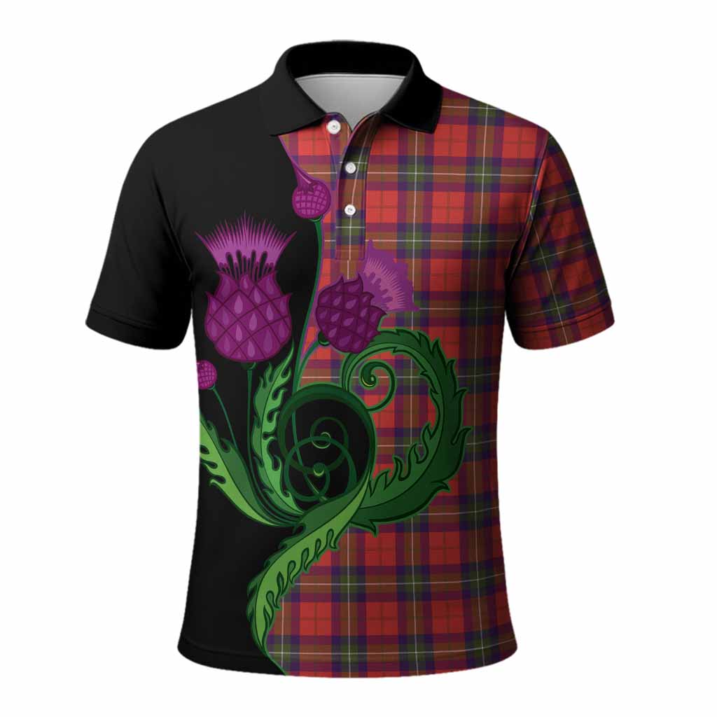 Ruthven Tartan Polo Shirt Traditional Scottish Thistle